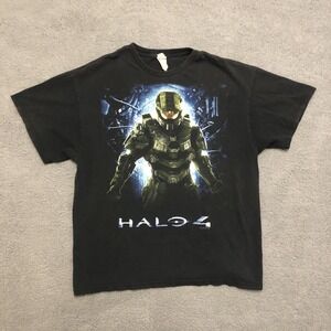 Halo 4 Black T-Shirt Vintage XL Video Game Promo Tee Xbox Master Chief